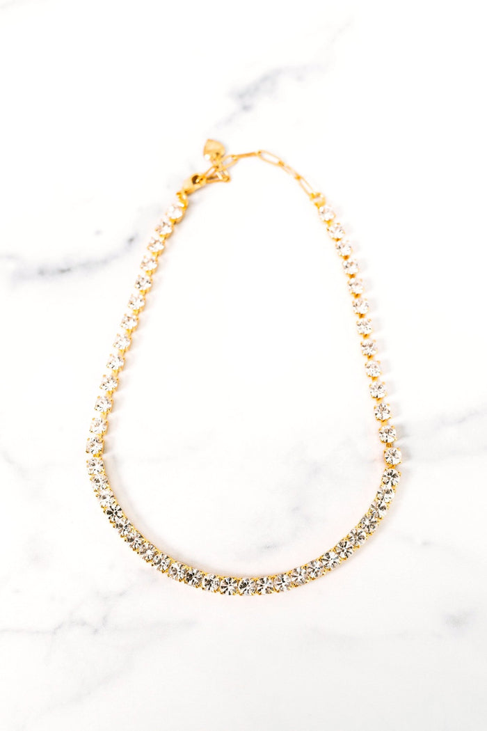 elizabeth cole Lorelei Necklace Crystal