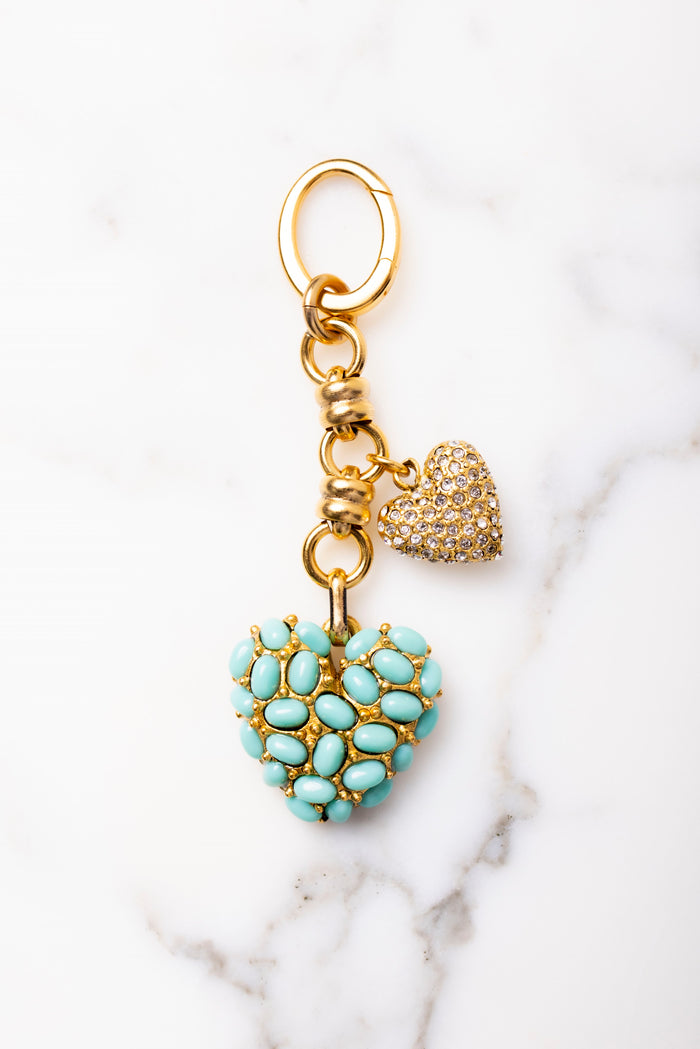 elizabeth cole Loveza Bag Charm Turquoise