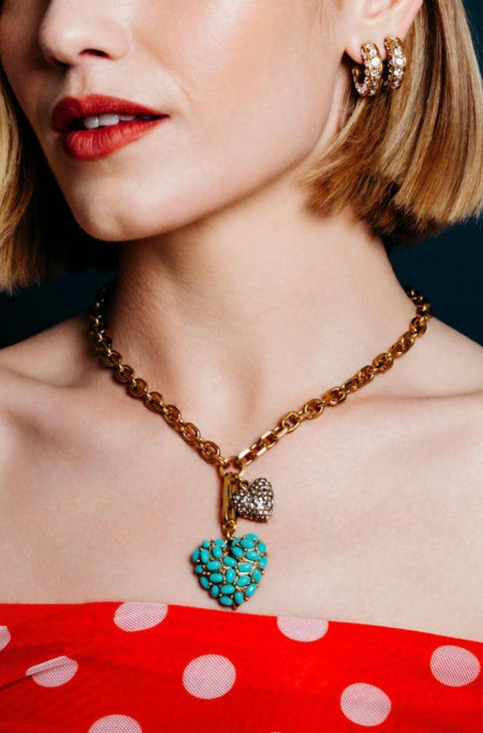 Elizabeth Cole Loveza Necklace Pink