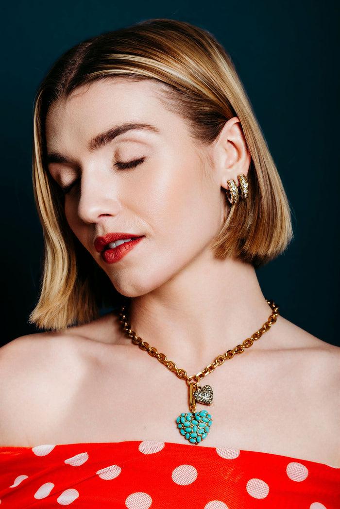 Elizabeth Cole Loveza Necklace Pink