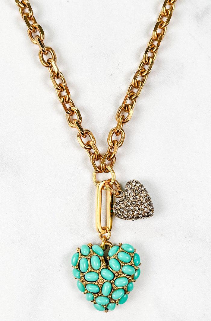 elizabeth cole Loveza Necklace Pink