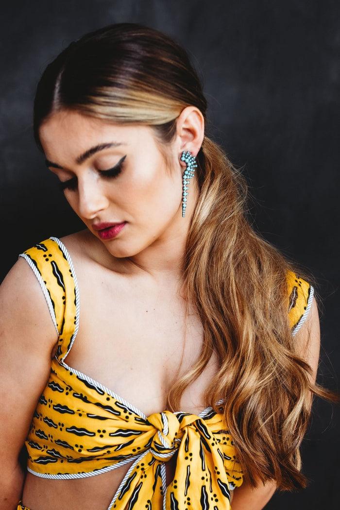 Elizabeth Cole Mae Earrings Crystal