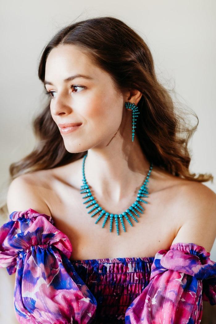 Elizabeth Cole Mae Earrings Turquoise