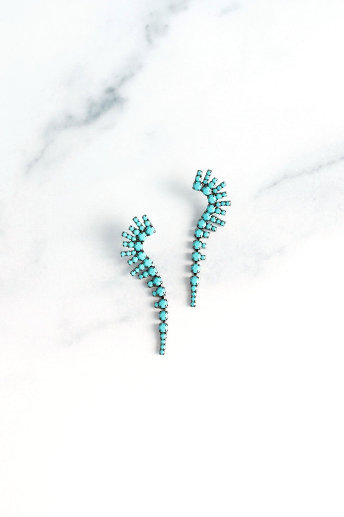 elizabeth cole Mae Earrings Turquoise