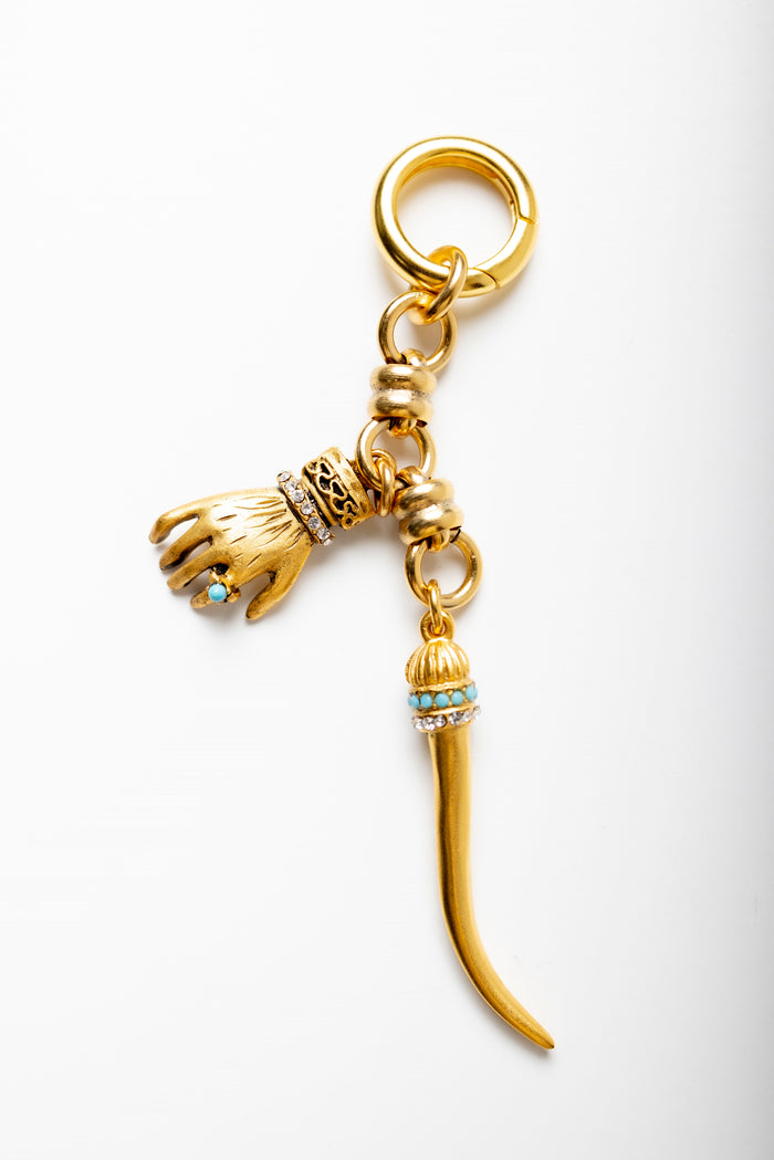 Elizabeth Cole Manita Bag Charm Gold