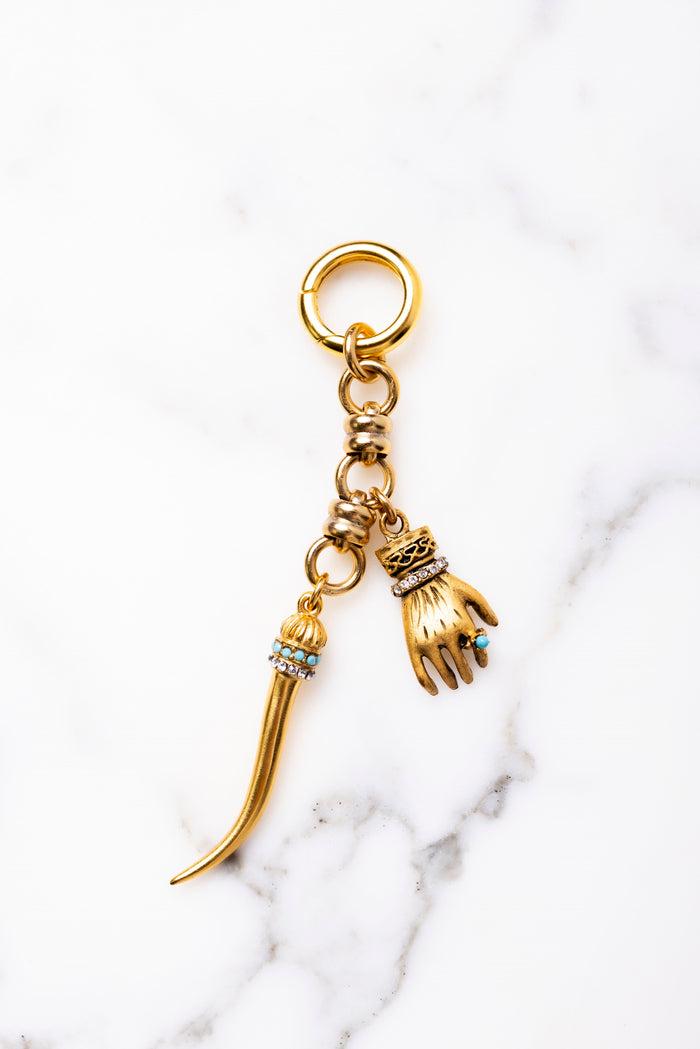 elizabeth cole Manita Bag Charm Gold