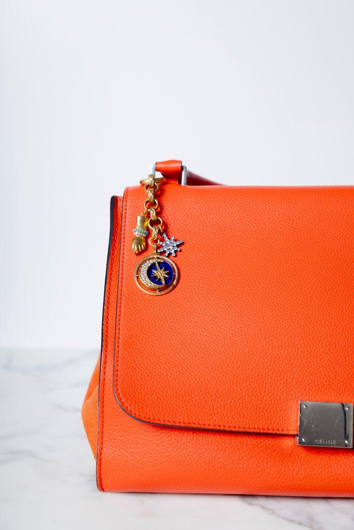 Elizabeth Cole Mano Bag Charm Navy Blue