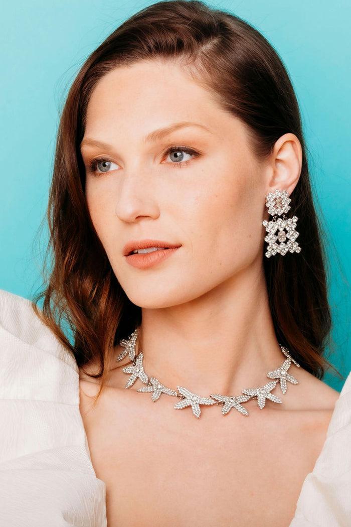 Elizabeth Cole Maristar Necklace Crystal