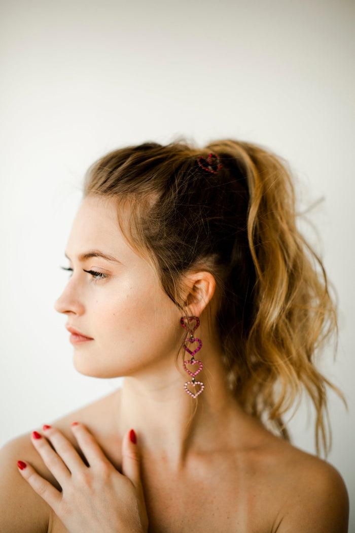 Elizabeth Cole Mila Earrings Pink