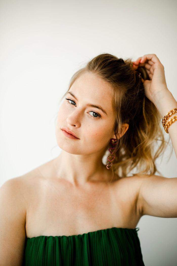 Elizabeth Cole Mila Earrings Pink