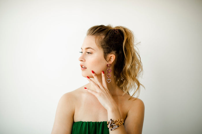 Elizabeth Cole Mila Earrings Pink