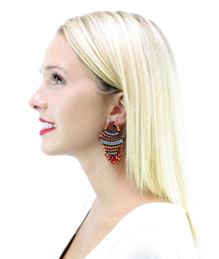 Elizabeth Cole Moselle Earrings Orange