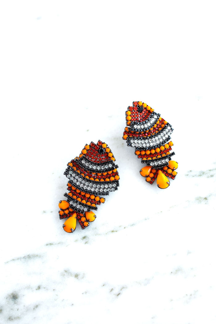 elizabeth cole Moselle Earrings Orange