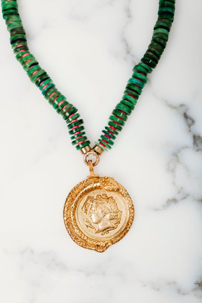 Elizabeth Cole Mosslyn Necklace Green