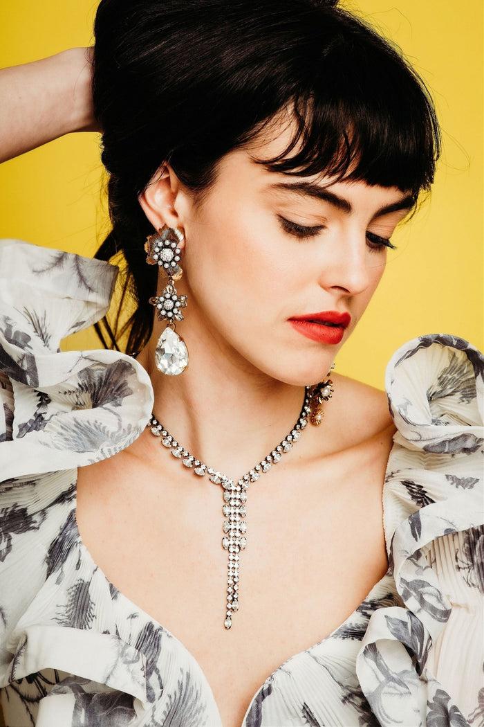 Elizabeth Cole Murphy Necklace Crystal