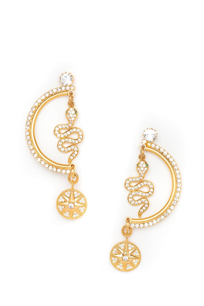 Elizabeth Cole Nagini Earrings Crystal