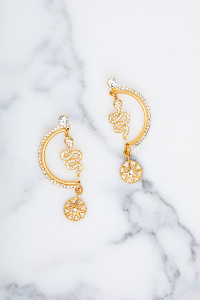 elizabeth cole Nagini Earrings Crystal