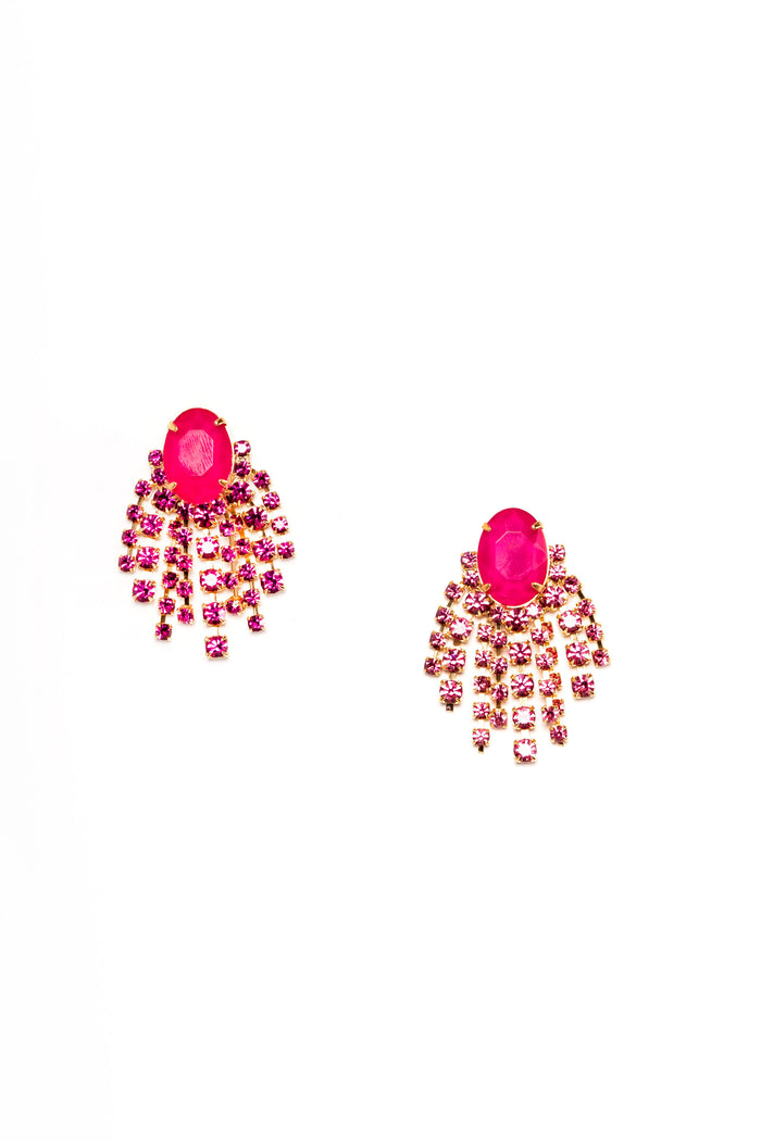 Elizabeth Cole Nala Earrings Fuschia