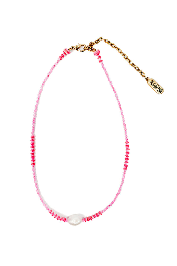 Elizabeth Cole Nanette Necklace Pink