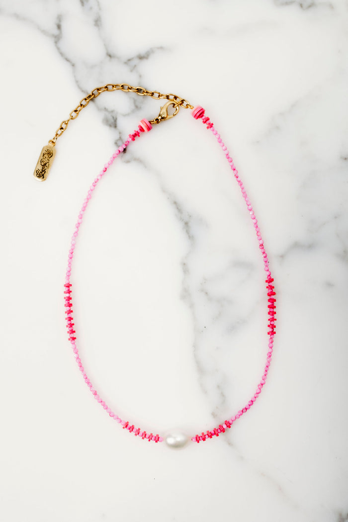 elizabeth cole Nanette Necklace Pink