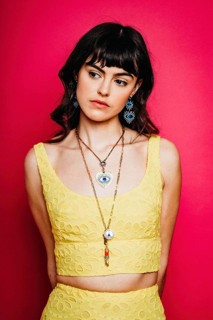 Elizabeth Cole Nixine Necklace Turquoise