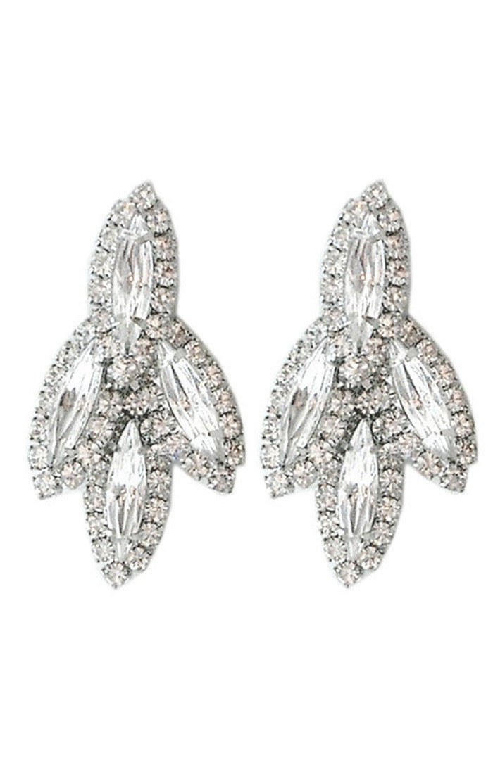 Elizabeth Cole Petite Bacall Earring Clear Crystal