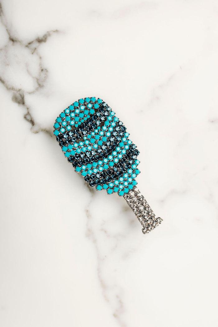 elizabeth cole Pickleball Racket Pin Pin Turquoise