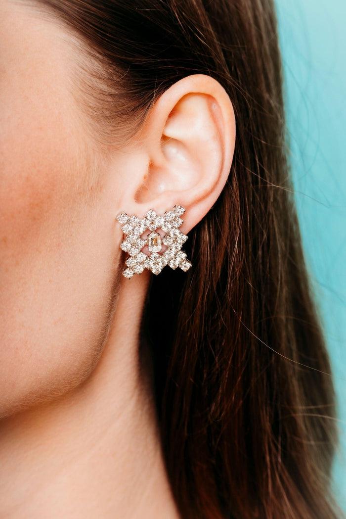 Elizabeth Cole Rachel Earrings Crystal