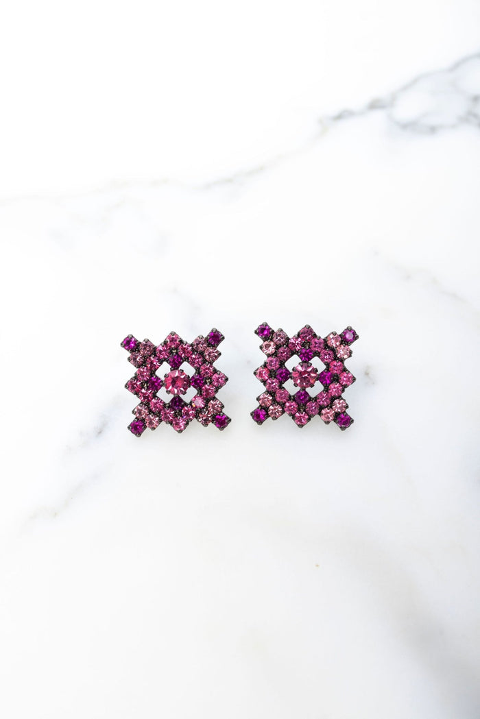 elizabeth cole Rachel Earrings Crystal