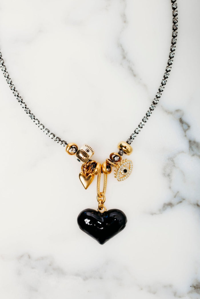 Elizabeth Cole Rachelle Necklace Black