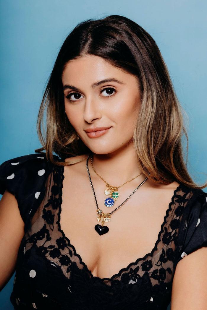 Elizabeth Cole Rachelle Necklace Black