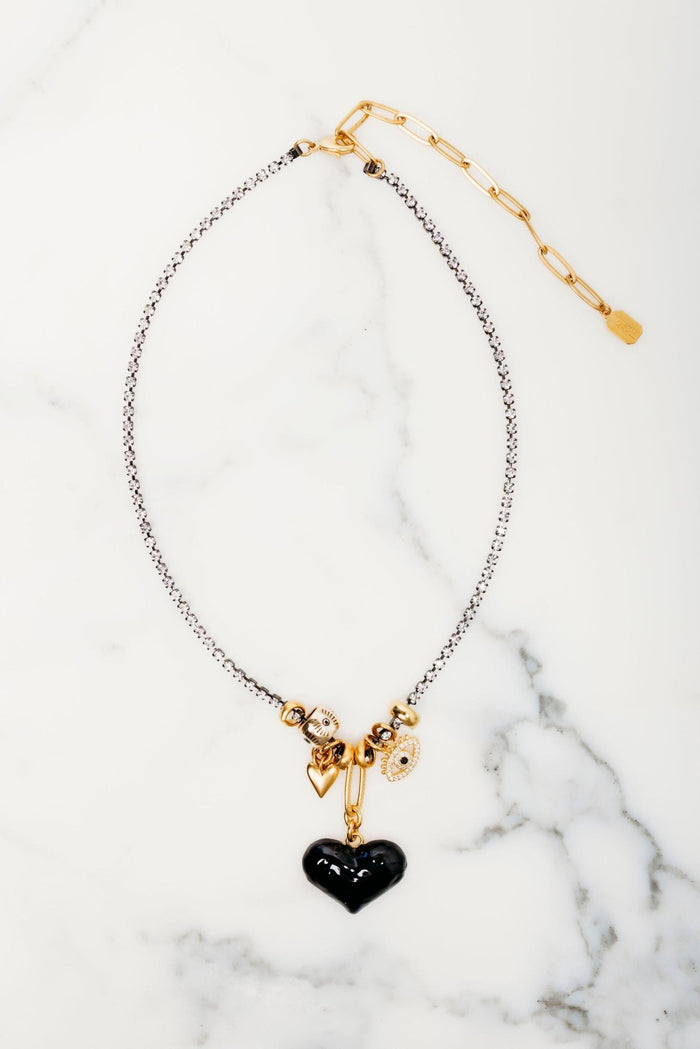 elizabeth cole Rachelle Necklace Black