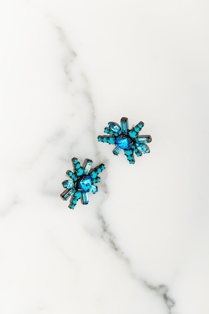 elizabeth cole Ravi Earrings Blue