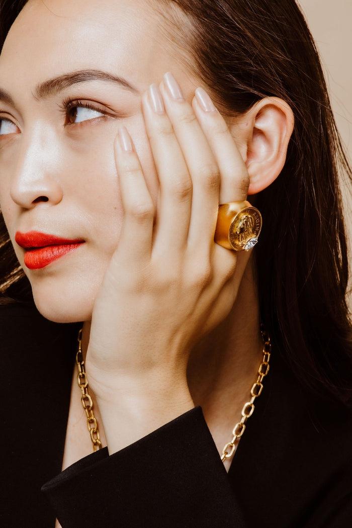 Elizabeth Cole Regina Ring Golden Glow