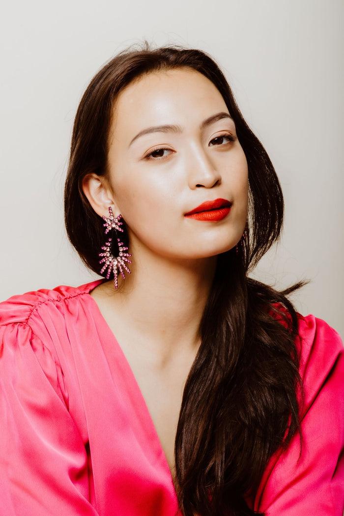 Elizabeth Cole Remington Earrings Pink