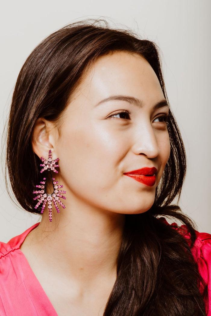 Elizabeth Cole Remington Earrings Pink