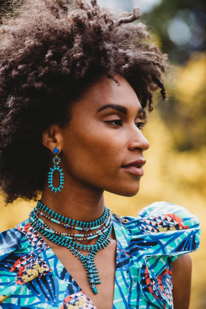 Elizabeth Cole Rhiannon Earrings Turquoise