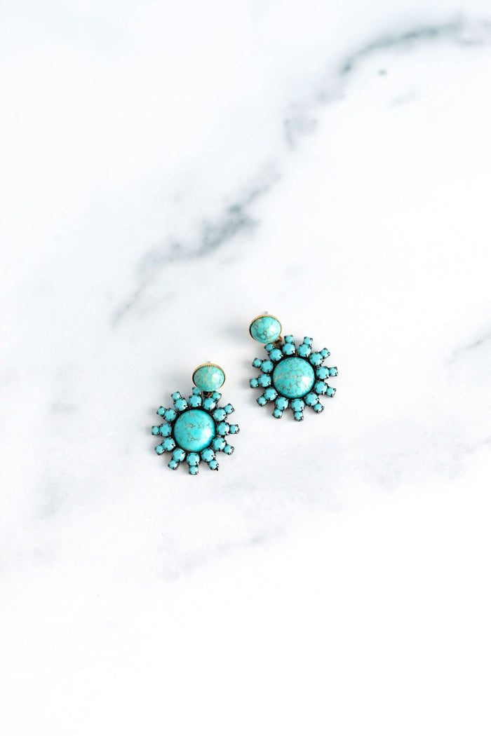 elizabeth cole Roscoe Earrings Turquoise