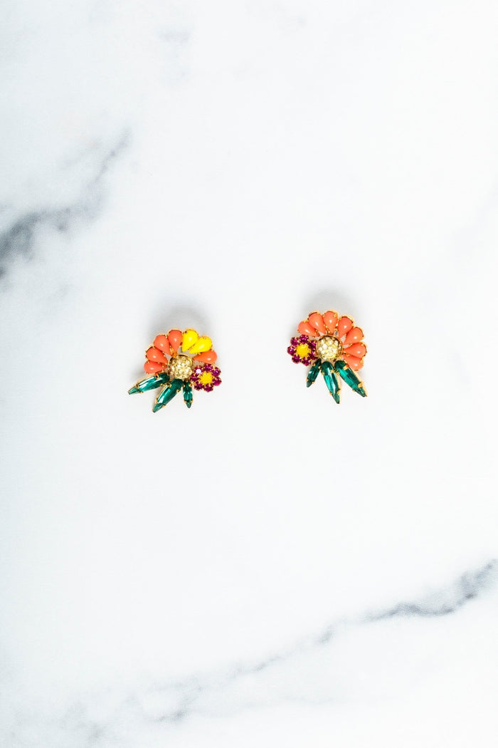 elizabeth cole Rosette Earrings Multi