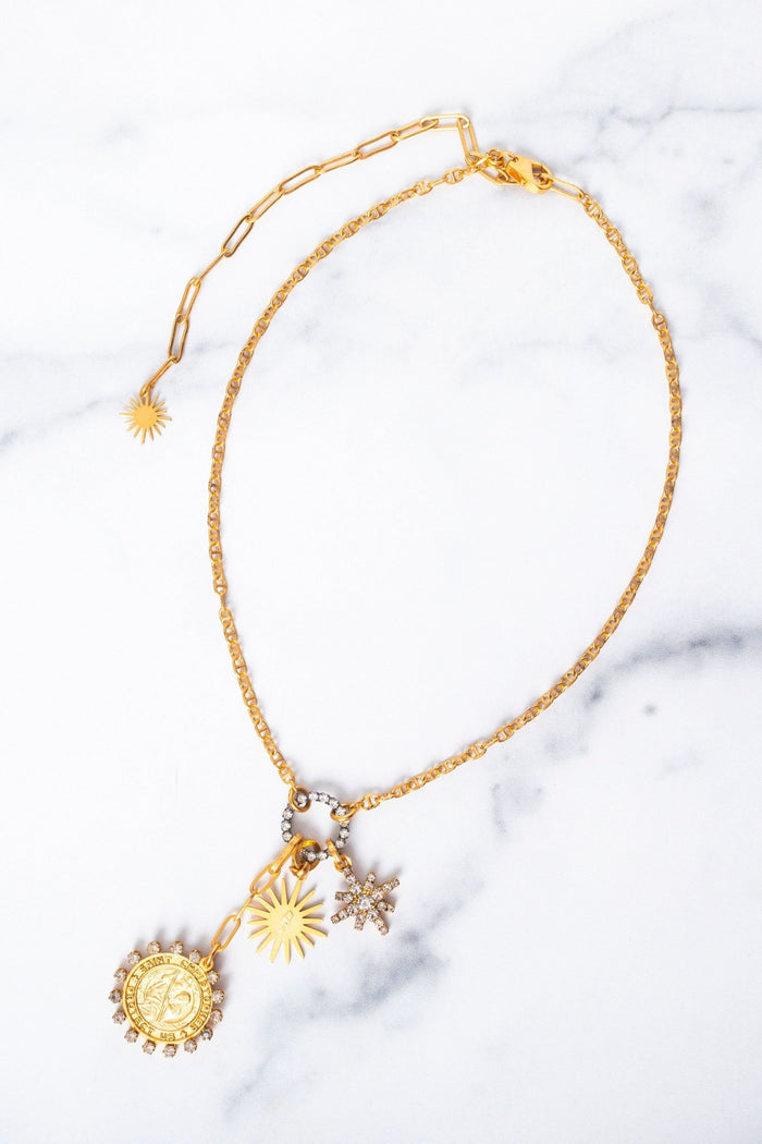 elizabeth cole Roxanne Necklace Gold