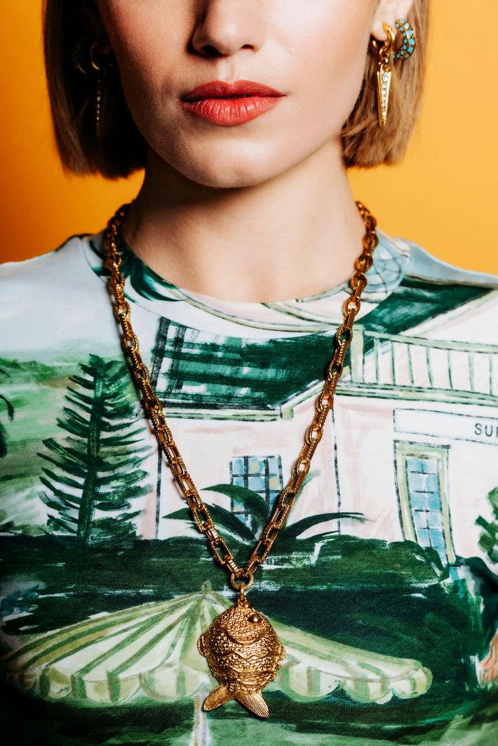 Elizabeth Cole Seana Necklace Gold