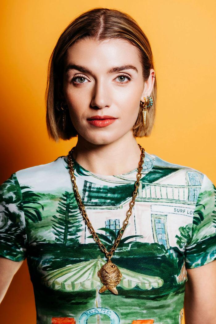 Elizabeth Cole Seana Necklace Gold