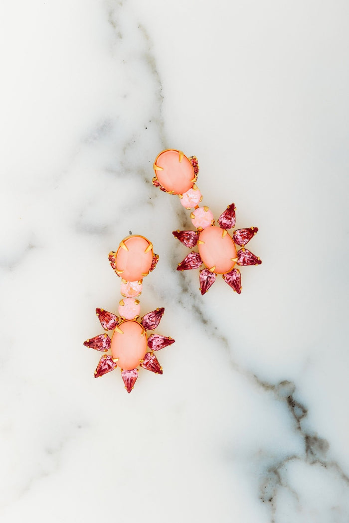 elizabeth cole Seara Earrings Pink