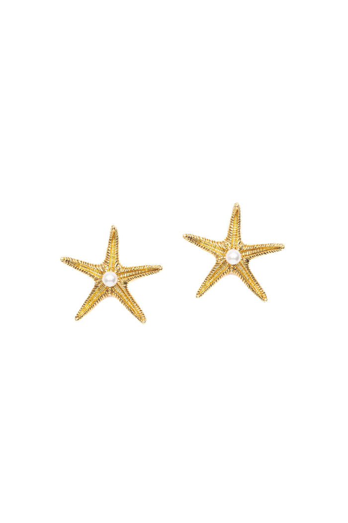 Elizabeth Cole Seastar Earrings Gold