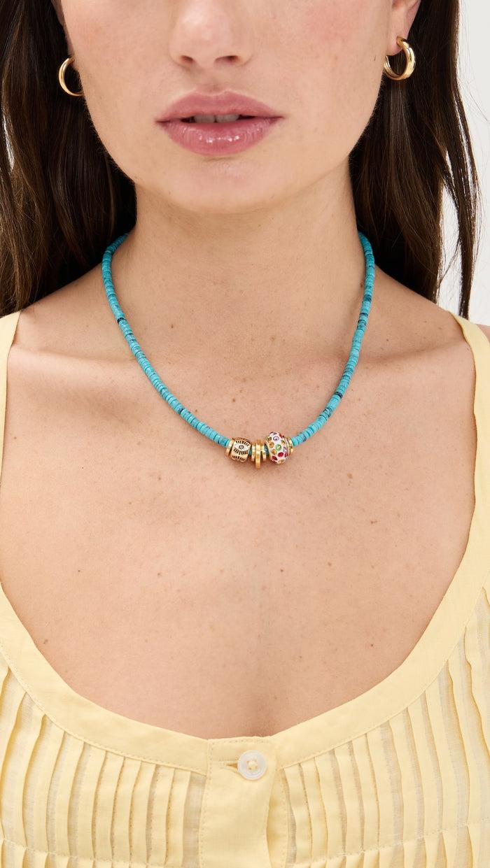 Elizabeth Cole Serelis Necklace Turquoise