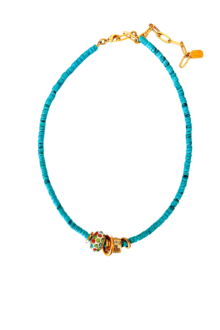 Elizabeth Cole Serelis Necklace Turquoise