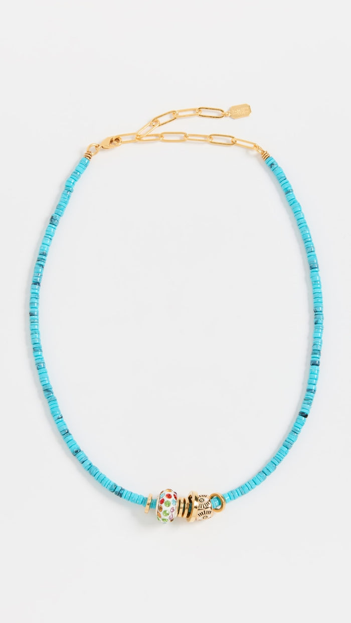 Elizabeth Cole Serelis Necklace Turquoise