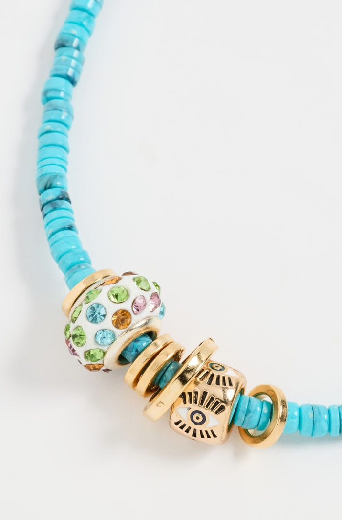 elizabeth cole Serelis Necklace Turquoise