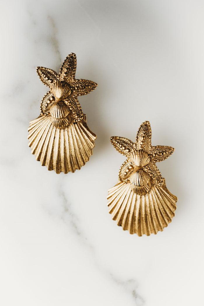 elizabeth cole Shelma Earrings Gold