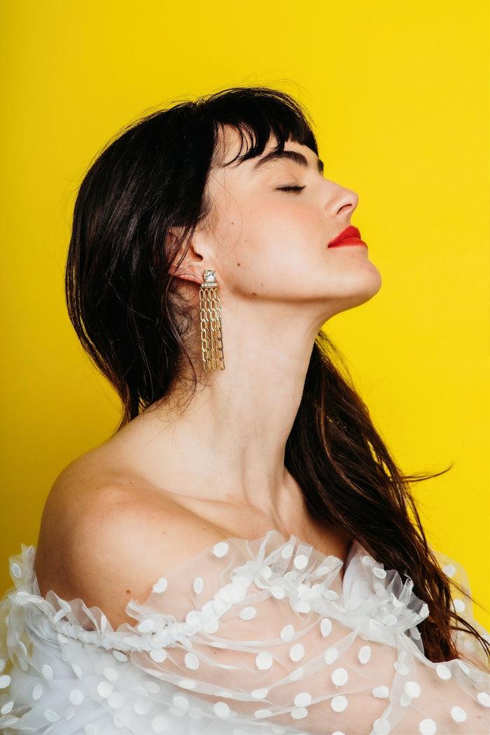 Elizabeth Cole Sonny Earrings Crystal